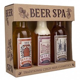 Kosmetická sada Beer Spa - sprchový gel, šampon, koupelová pěna